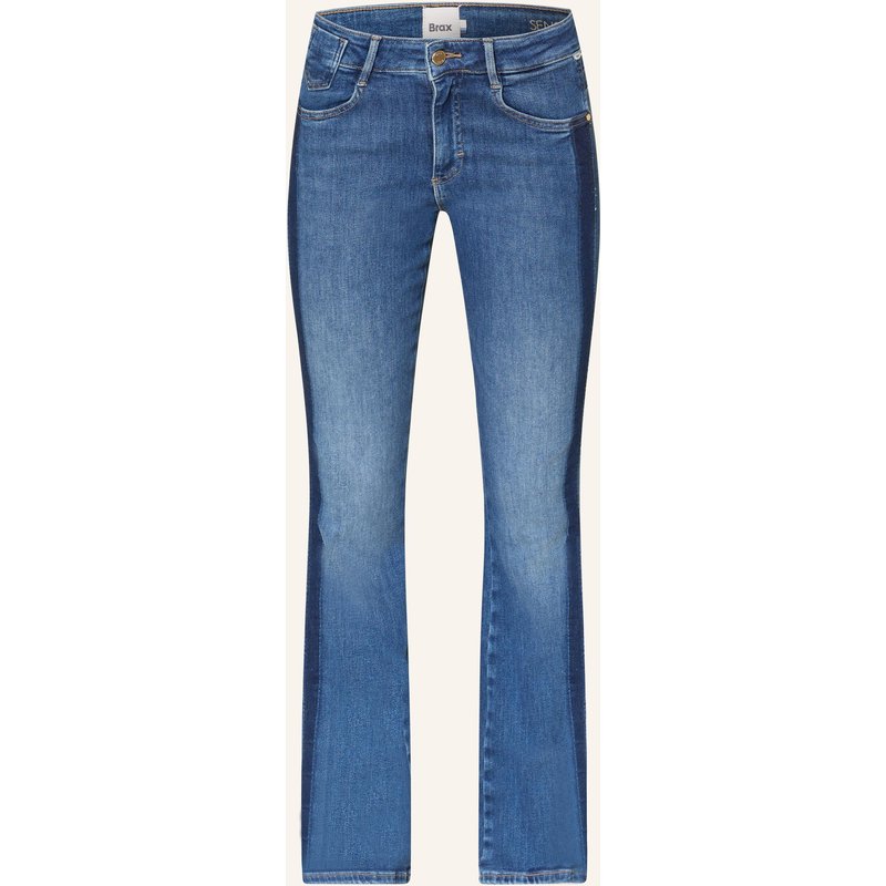 Brax Bootcut Jeans Ana Mit Galonstreifen blau