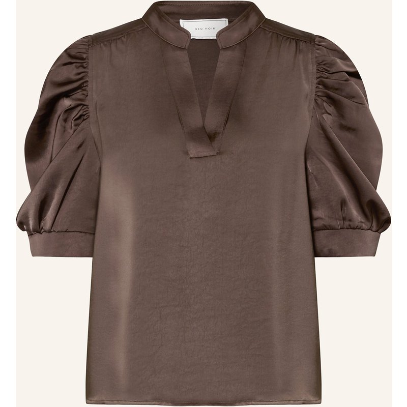 Neo Noir Blusenshirt Roella Aus Satin braun