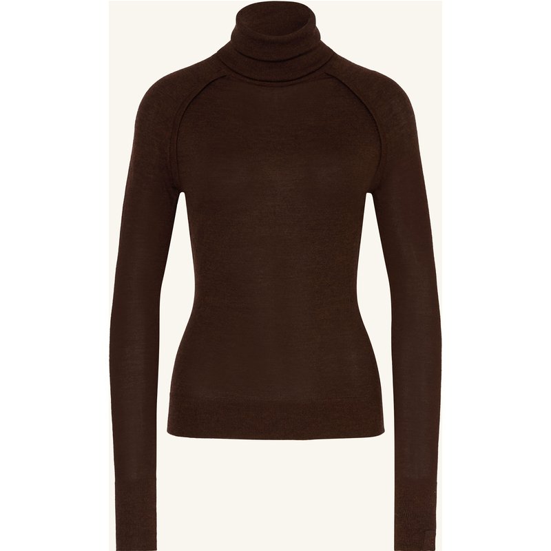 Victoria Beckham Rollkragenpullover Aus Merinowolle braun