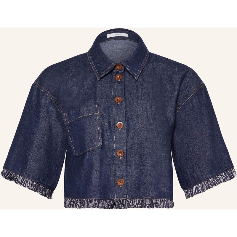 Zimmermann Cropped-Jeansbluse Rhiannon blau