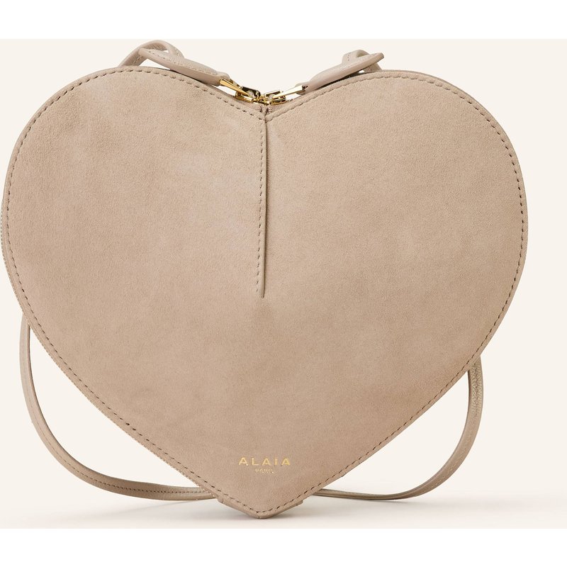Alaïa Umhängetasche Le Coeur beige