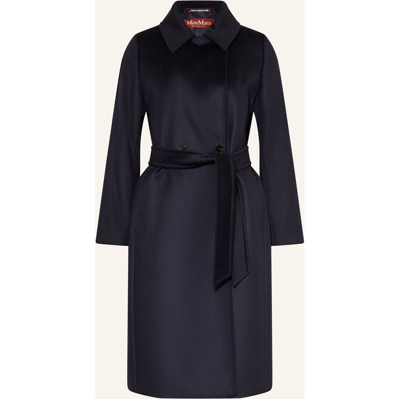 Max Mara Studio Wollmantel Bcollag blau