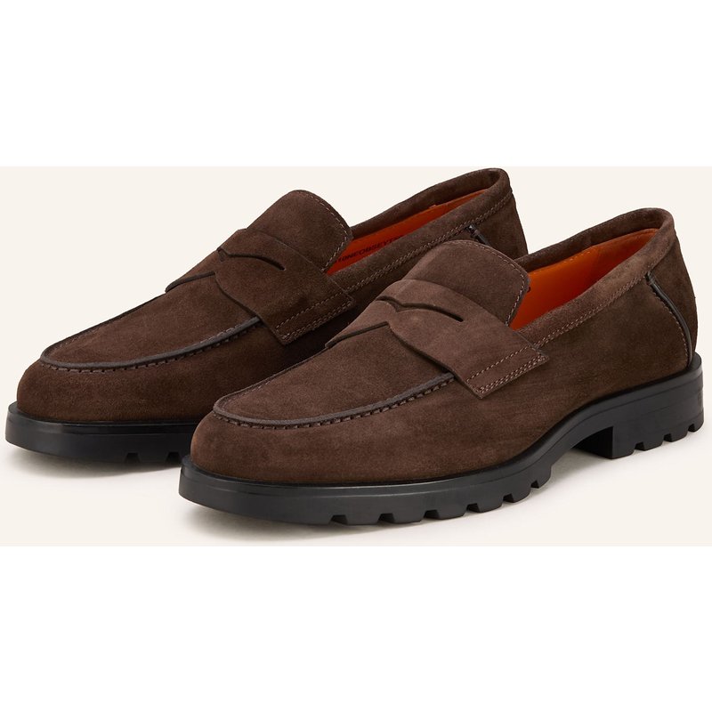 Santoni Penny-Loafer Rock braun