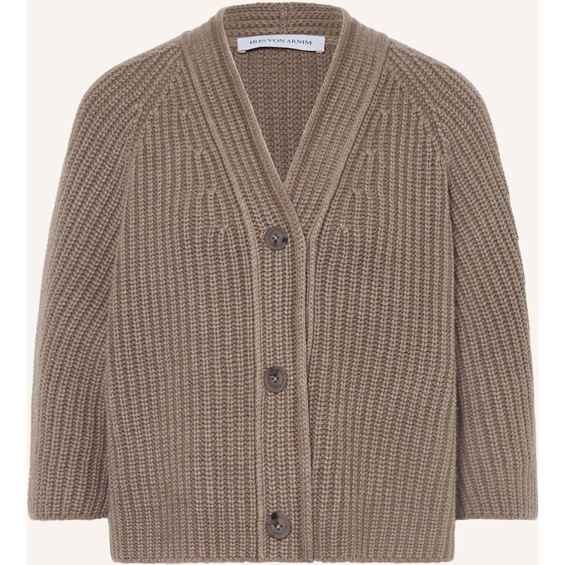 Iris Von Arnim Strickjacke Fallou Mit 3/4-Arm grau