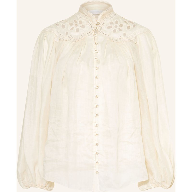 Zimmermann Bluse Coco Mit Lochspitze beige