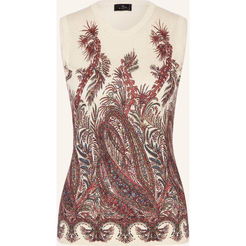 Etro Stricktop Mit Seide rot