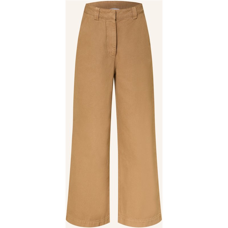 Mrs & Hugs Wide Leg Jeans braun