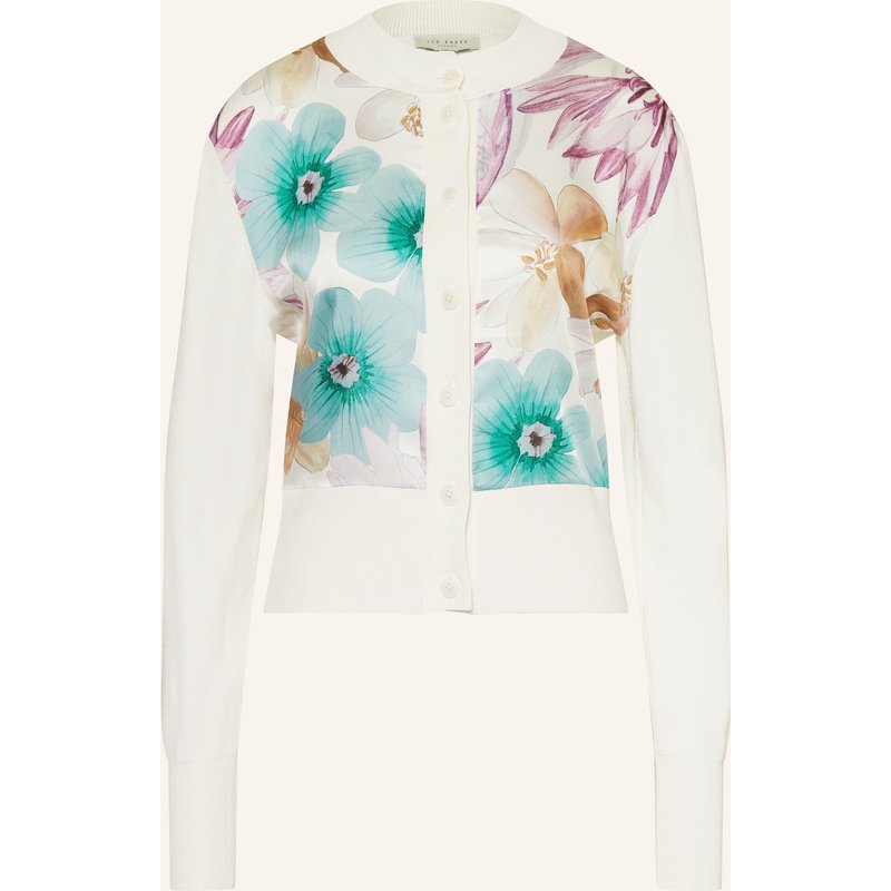 Ted Baker Strickjacke Varrla Im Materialmix weiss