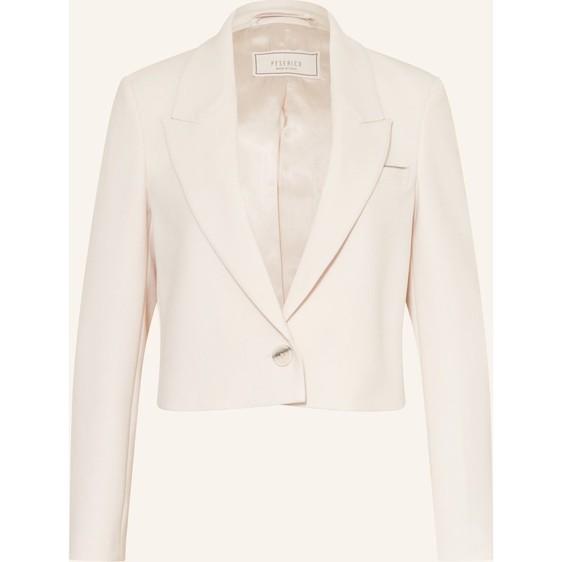 Peserico Cropped-Blazer Mit Schmucksteinen beige