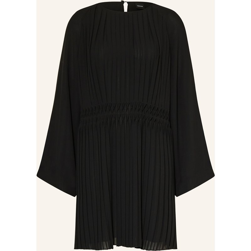 Boss Plisseekleid Daliette schwarz