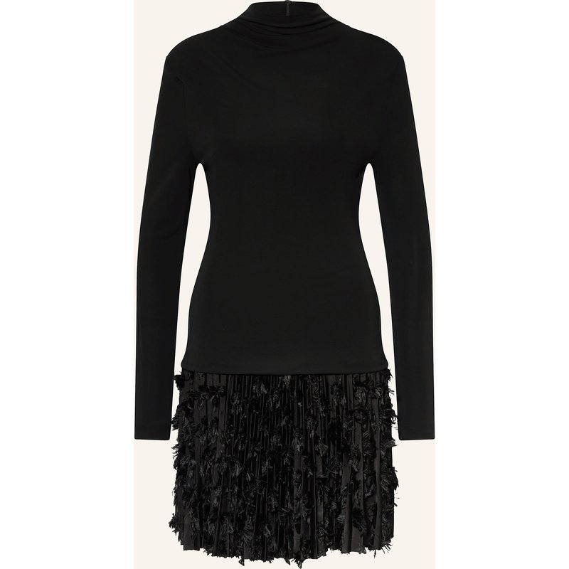 Boss Kleid Ecicla Mit Plissees schwarz