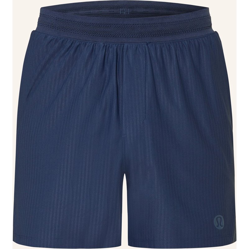 Lululemon Tennisshorts Striped Mesh 5in blau