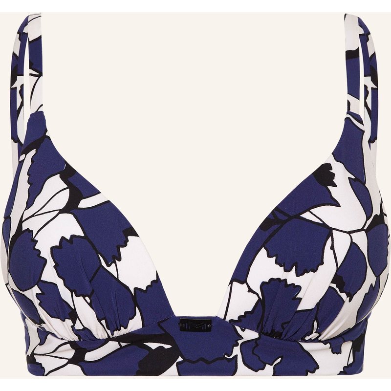 Maryan Mehlhorn Bralette-Bikini-Top Blue Leaves blau