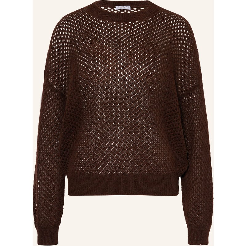 Brunello Cucinelli Pullover Mit Mohair Und Pailletten braun