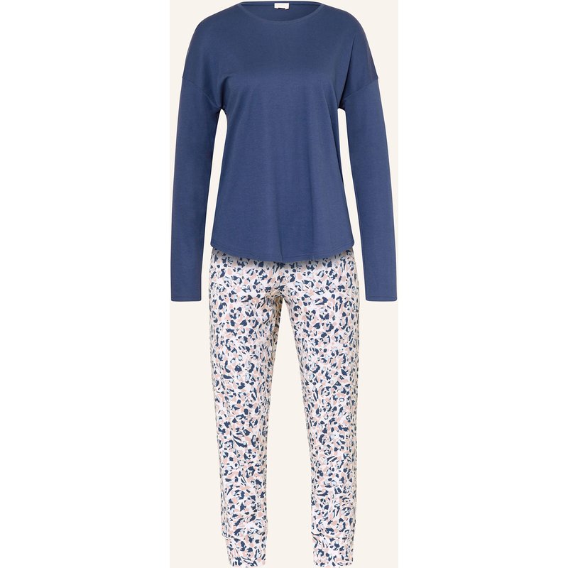 Mey Schlafanzug Serie Soft Leo blau