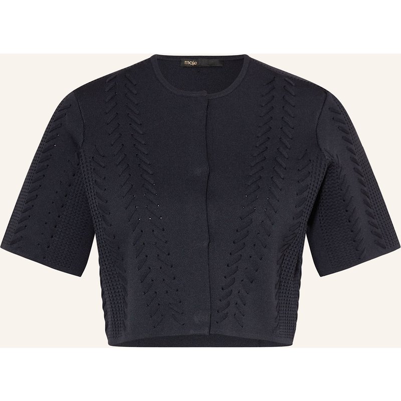 Maje Cropped-Strickjacke blau