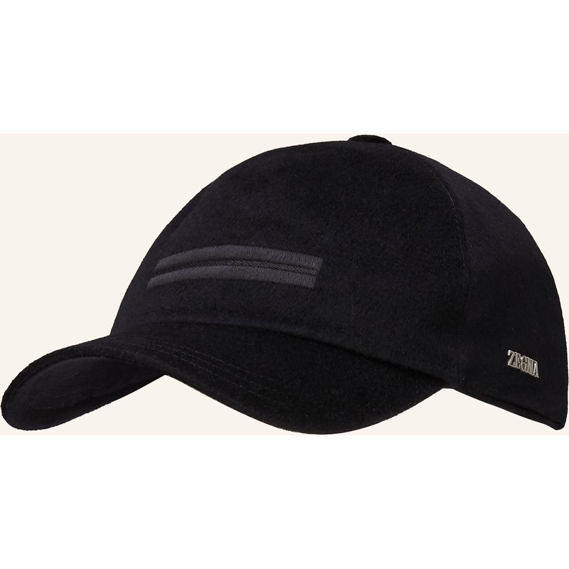 Zegna Flanell-Cap schwarz