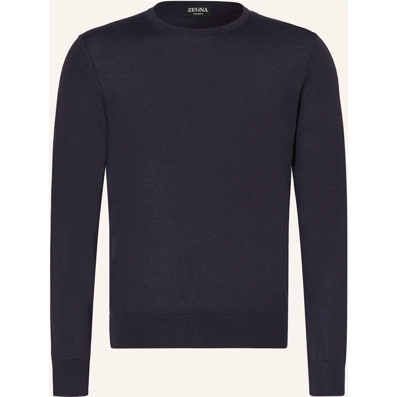 Zegna Cashmere-Pullover Mit Seide blau