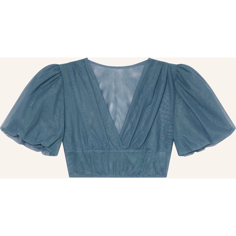 Johann & Johanna Dirndlbluse Aus Mesh blau