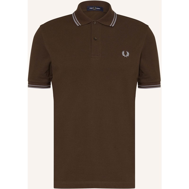 Fred Perry Piqué-Poloshirt braun