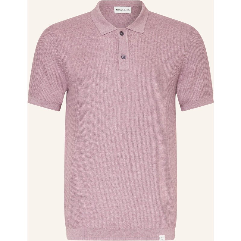 Nowadays Strick-Poloshirt lila