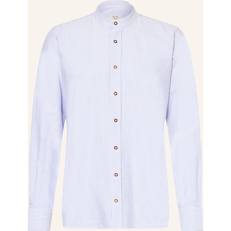 du4 Trachtenhemd Hansi Regular Fit Mit Stehkragen blau