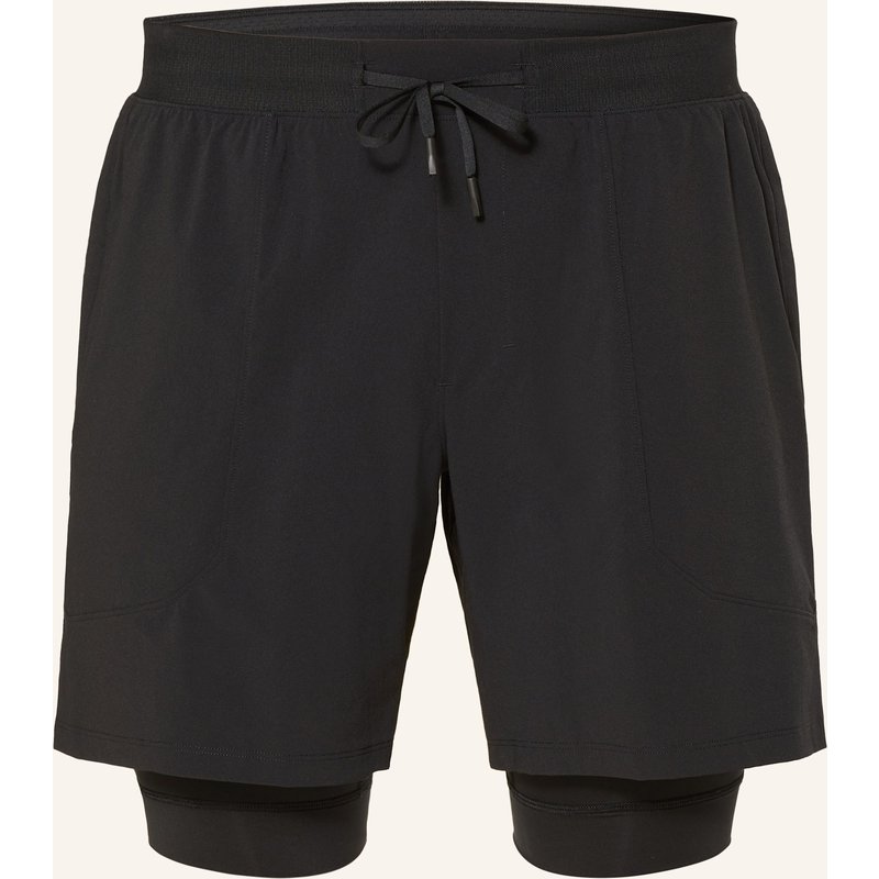 Lululemon 2-In-1-Trainingsshorts License To Train 7in schwarz