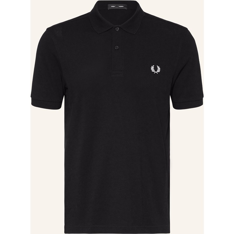 Fred Perry Piqué-Poloshirt Regular Fit schwarz