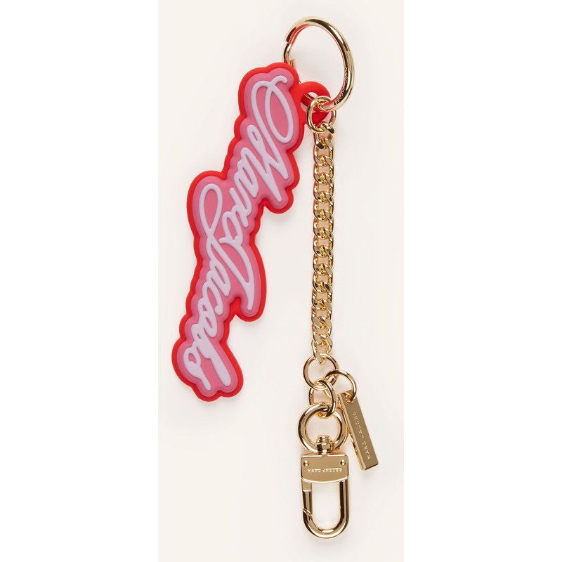 Marc Jacobs Taschenanhänger The Cursive Logo Charm pink