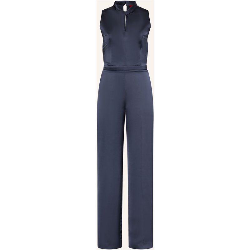 Hugo Satin-Jumpsuit Kifera Mit Cut-Outs blau
