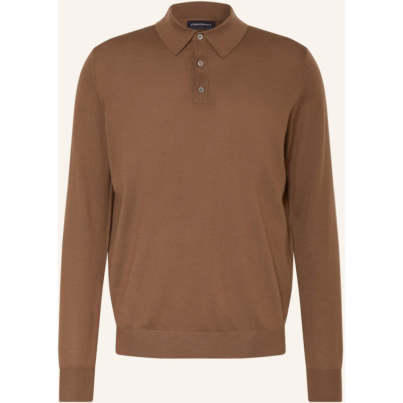 Strokesman's Strick-Poloshirt braun