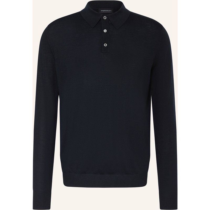 Strokesman's Strick-Poloshirt blau