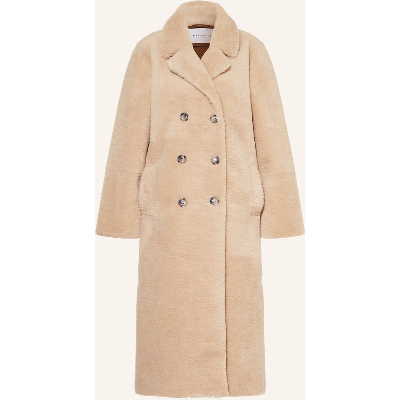 Mrs & Hugs Kunstfell-Mantel beige