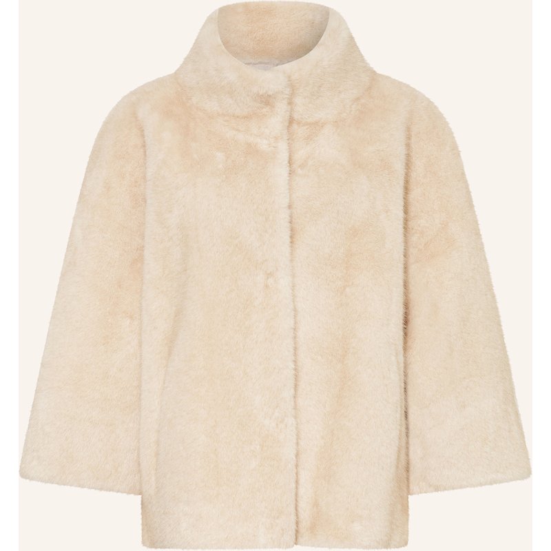 Juvia Kunstpelz-Jacke Fedora beige