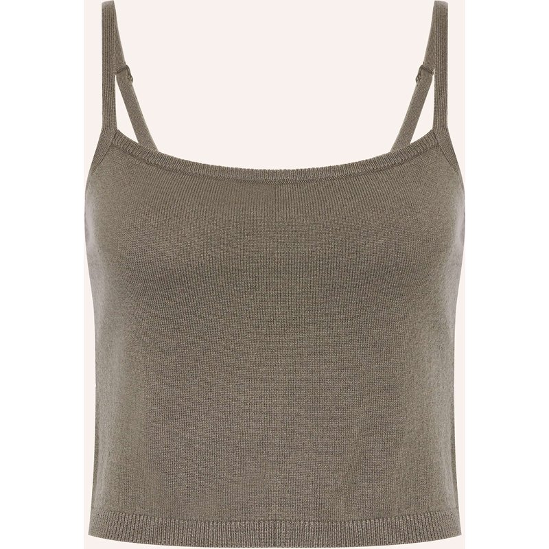 Simkhai Cropped-Stricktop Vance Aus Cashmere gruen