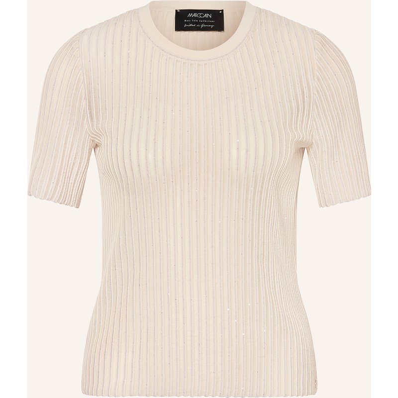 Marc Cain Strickshirt Mit Pailletten beige
