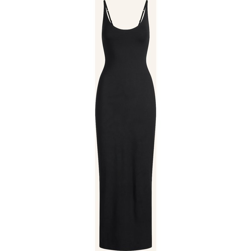 Skims Lounge-Kleid Smooth Layers schwarz