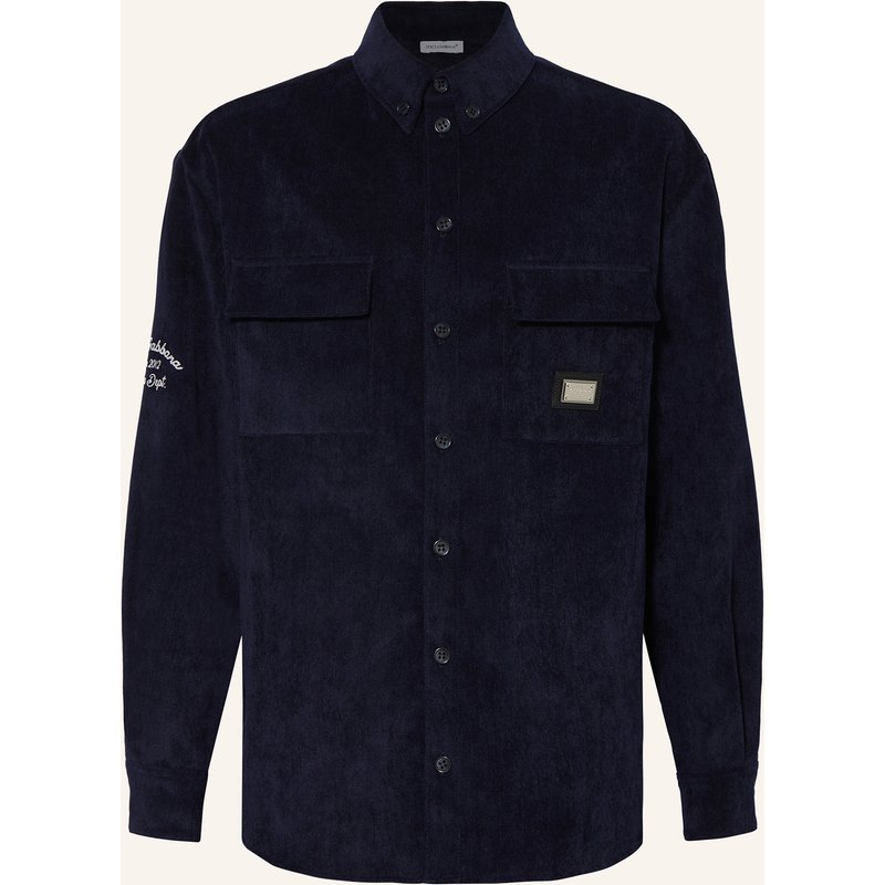 Dolce & Gabbana Cordhemd blau