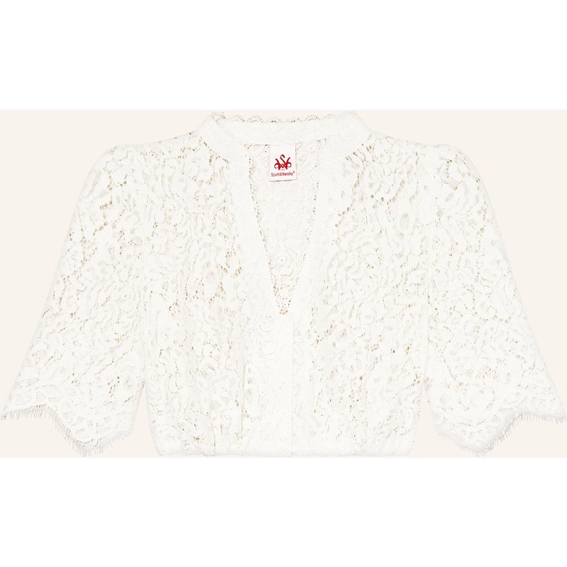 Spieth & Wensky Dirndlbluse Mellingen Aus Spitze weiss