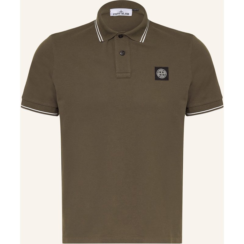 Stone Island Piqué-Poloshirt gruen