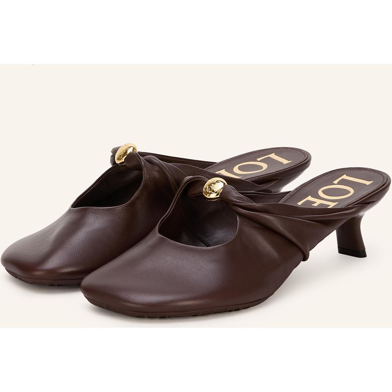 Loewe Mules Pebble braun