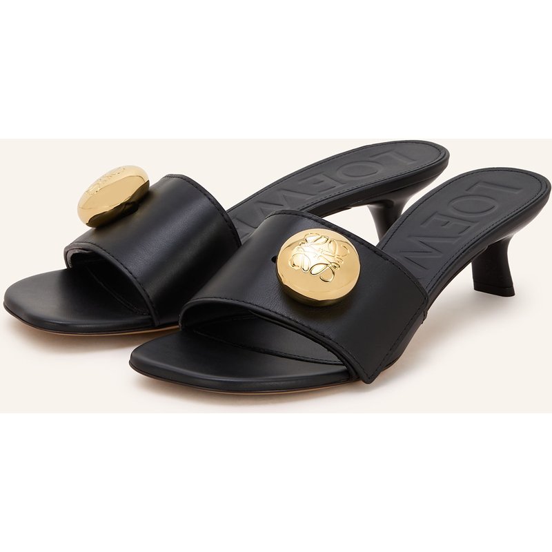 Loewe Mules Pebble schwarz