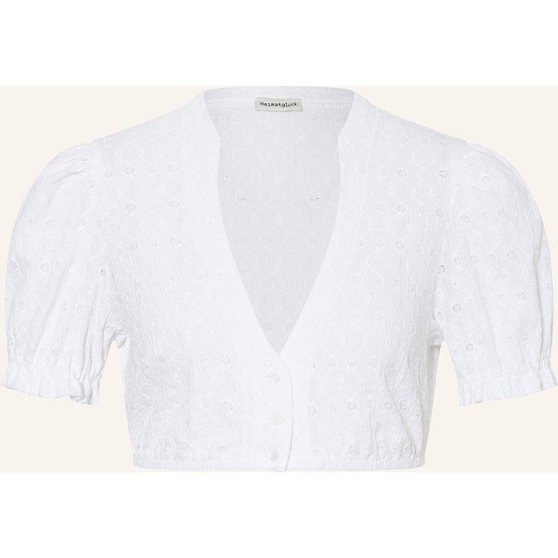 Heimatglück Tracht Dirndlbluse Romy Mit Rüschen weiss