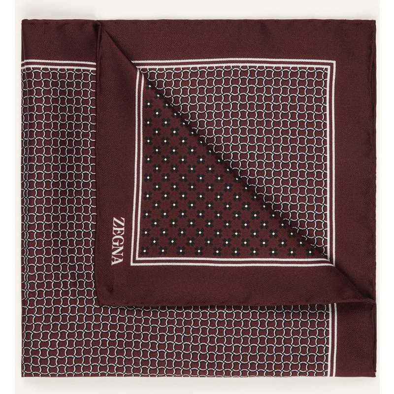 Zegna Einstecktuch Aus Seide rot