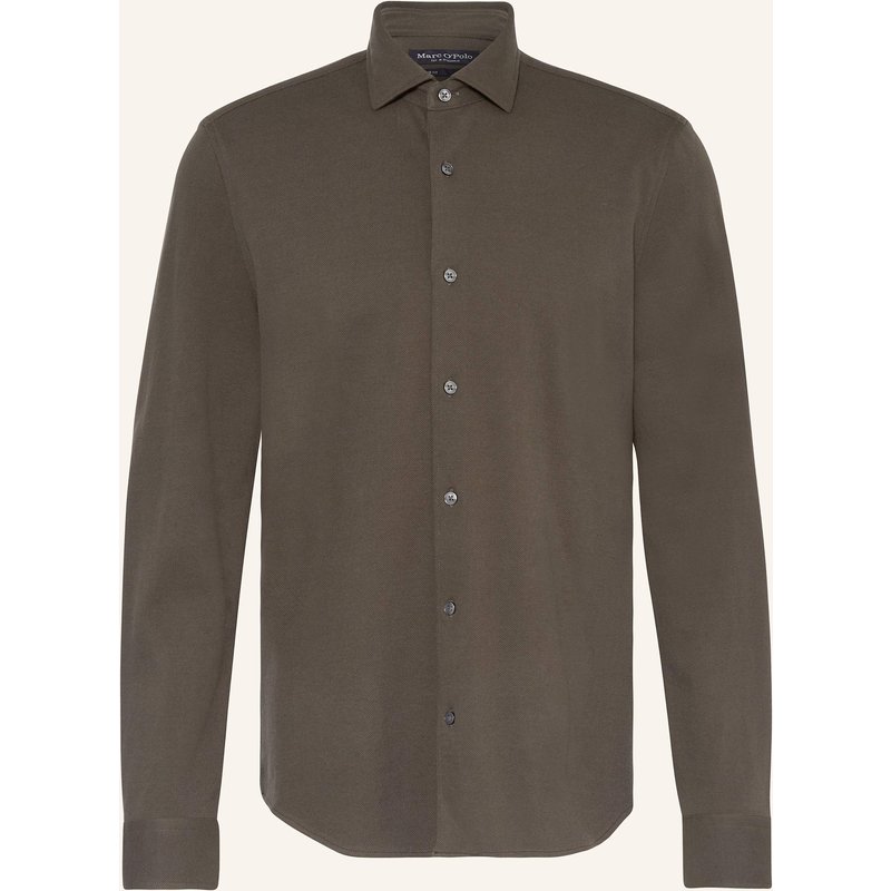 Marc O'polo Piqué-Hemd Shaped Fit gruen