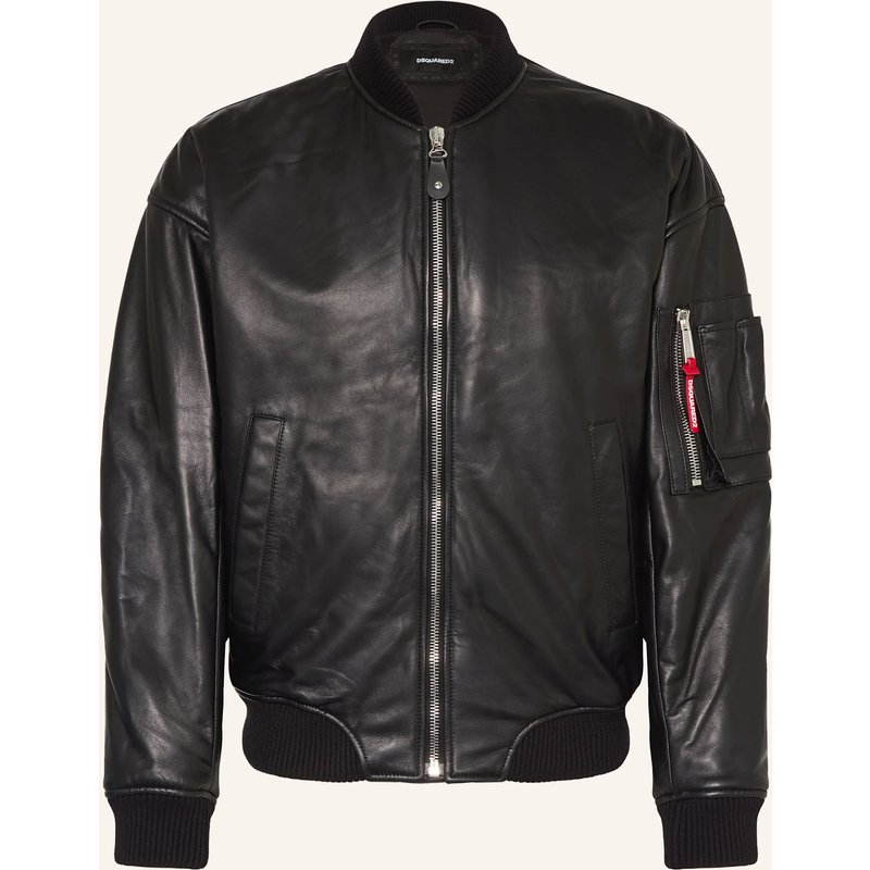 dsquared2 Lederjacke schwarz