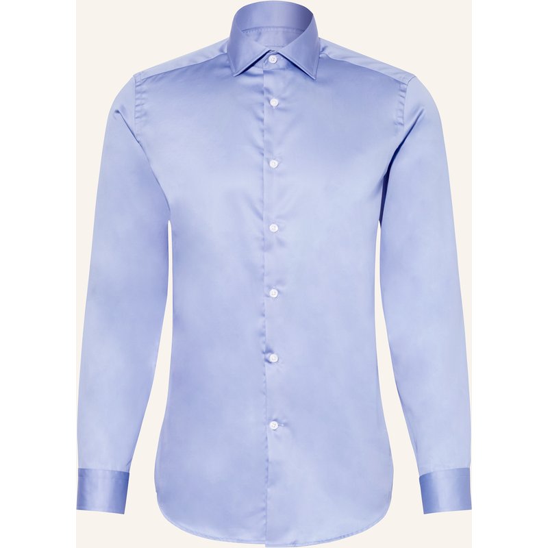 Reiss Satinhemd Remote Slim Fit blau