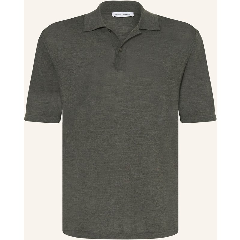 Samsøe Samsøe Strick-Poloshirt Sarowan gruen