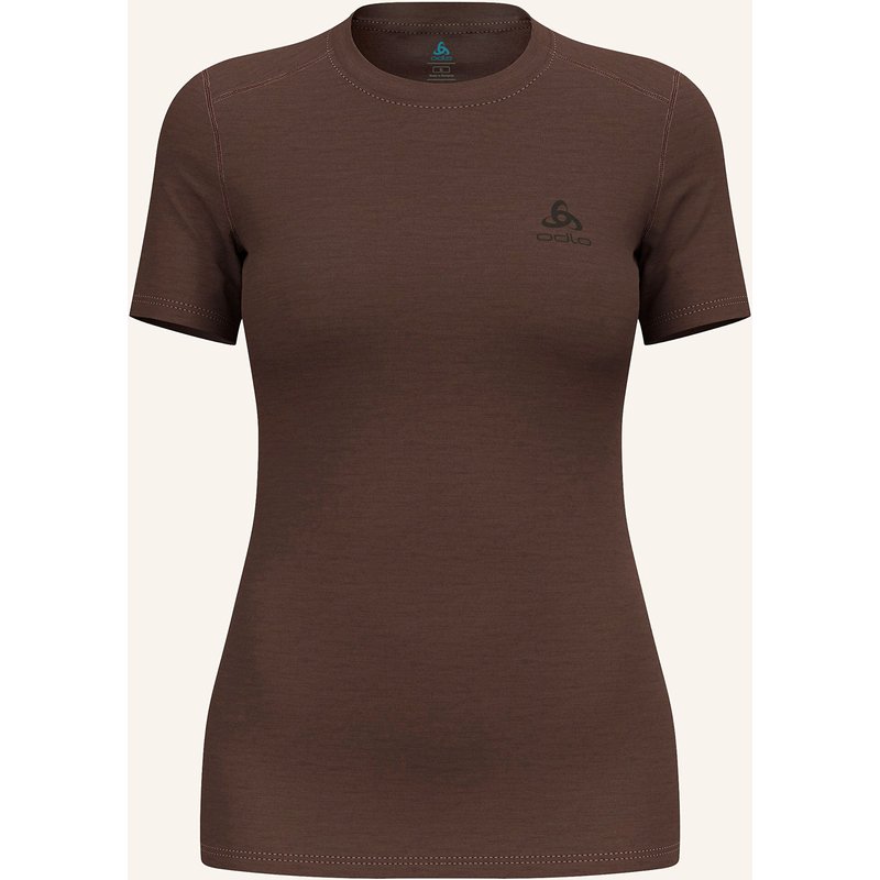 Odlo Funktionswäsche-Shirt Natural Merino 160 Aus Merinowolle braun