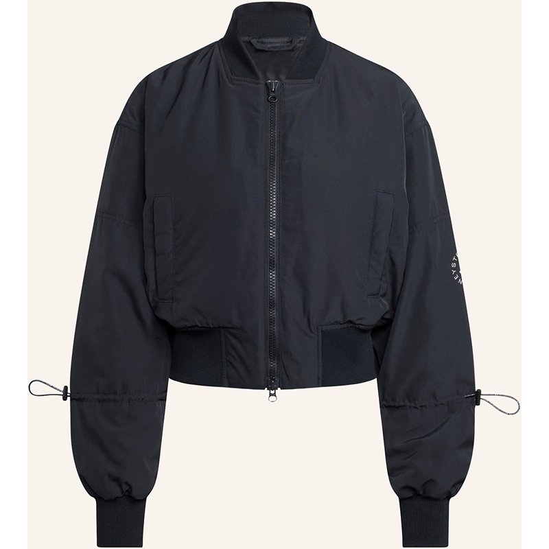 Adidas By Stella Mccartney College-Jacke Adidas By Stella Mccartney Woven Cropped schwarz